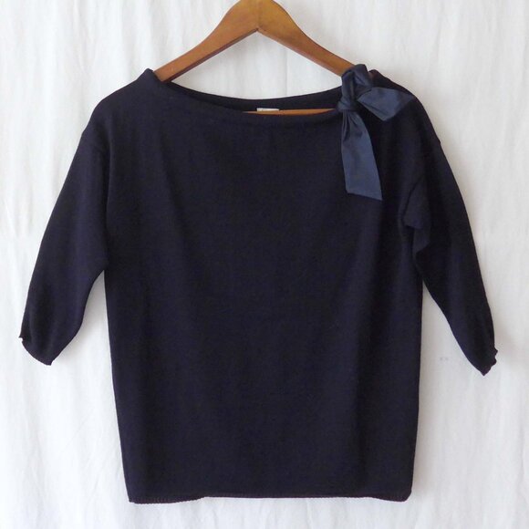 Il Gufo Girls 6 (fits like 10-12) Wool Boat Neck Sweater (Flawed) - Picture 1 of 10